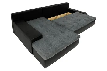 Irja Divanbäddsoffa 3-sits Vändbar - Svart - Möbler - Soffa - Skinnsoffa