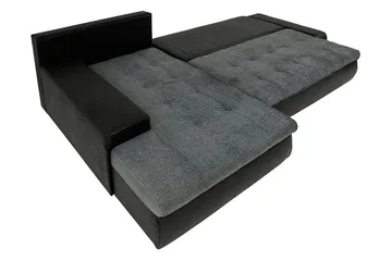 Irja Divanbäddsoffa 3-sits Vändbar - Svart - Möbler - Soffa - Skinnsoffa