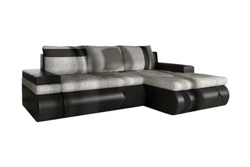 Lavona Divanbäddsoffa Mini Höger - Svart/Grå - Möbler - Soffa - Skinnsoffa