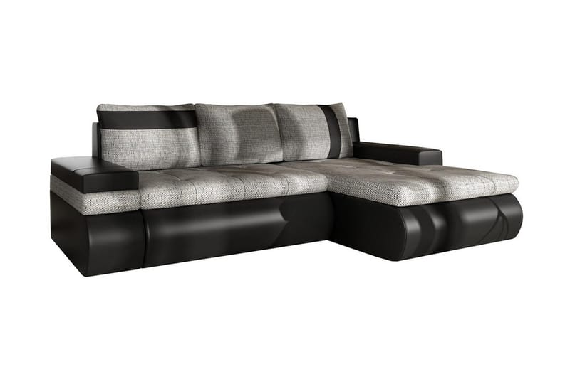Lavona Divanbäddsoffa Mini Höger - Svart/Grå - Möbler - Soffa - Skinnsoffa