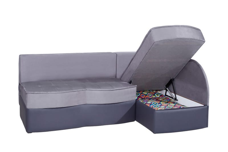 Lido 3-sits Bäddsoffa Höger - Grå - Möbler - Soffa - Skinnsoffa