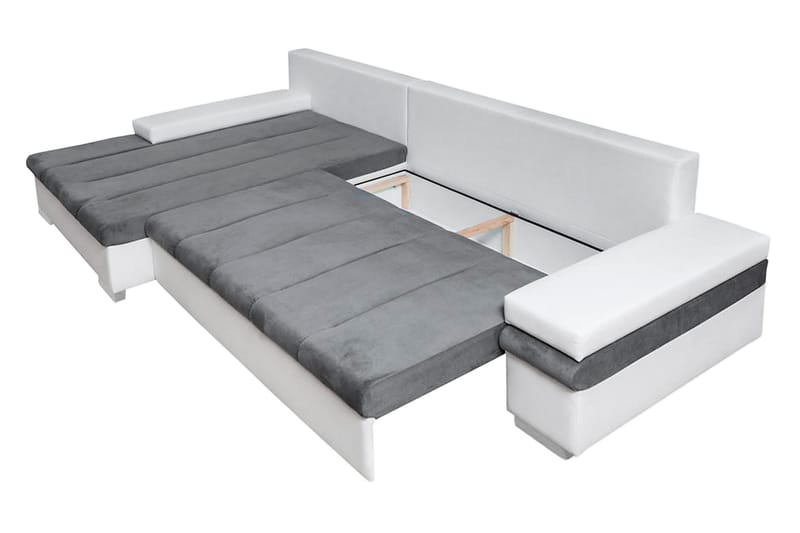 Naoma Divanbäddsoffa 310x175x83 cm - Grå - Möbler - Soffa - Skinnsoffa