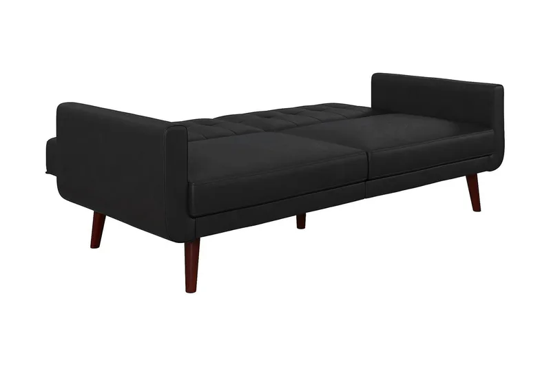 Nola 3-sits Bäddsoffa Konstläder/Svart - Dorel Home - Möbler - Soffa - Skinnsoffa