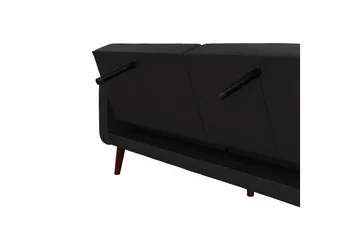Nola 3-sits Bäddsoffa Konstläder/Svart - Dorel Home - Möbler - Soffa - Skinnsoffa