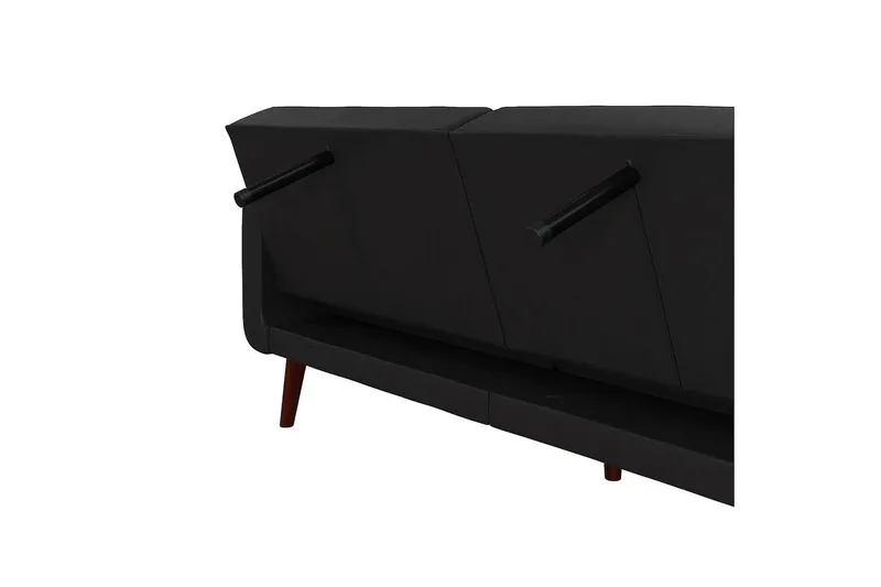 Nola 3-sits Bäddsoffa Konstläder/Svart - Dorel Home - Möbler - Soffa - Skinnsoffa