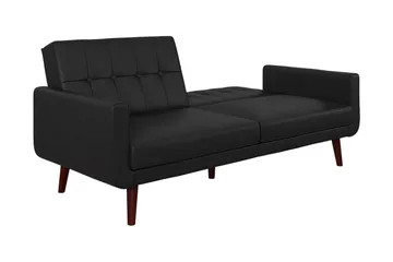 Nola 3-sits Bäddsoffa Konstläder/Svart - Dorel Home - Möbler - Soffa - Skinnsoffa