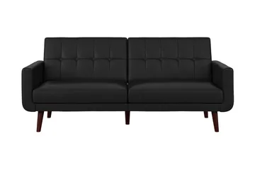 Nola 3-sits Bäddsoffa Konstläder/Svart - Dorel Home - Möbler - Soffa - Skinnsoffa