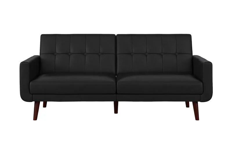 Nola 3-sits Bäddsoffa Konstläder/Svart, Dorel Home