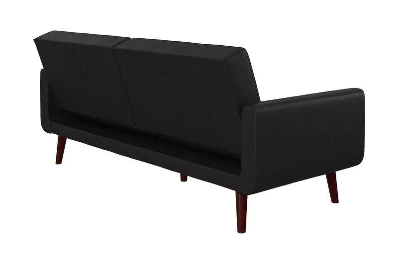 Nola 3-sits Bäddsoffa Konstläder/Svart - Dorel Home - Möbler - Soffa - Skinnsoffa