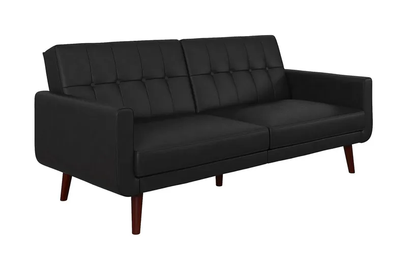 Nola 3-sits Bäddsoffa Konstläder/Svart - Dorel Home - Möbler - Soffa - Skinnsoffa