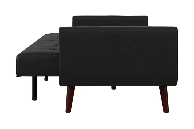 Nola 3-sits Bäddsoffa Konstläder/Svart - Dorel Home - Möbler - Soffa - Skinnsoffa