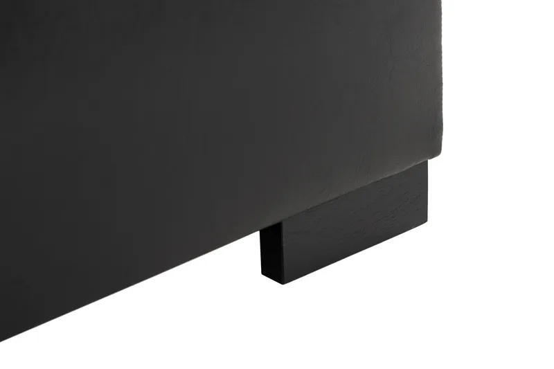 Ocean 4-sits Vänstervänd U-formad Soffa med Divan och Schäslong i Konstläder/Tyg - Grå / Svart - Möbler - Soffa - Divansoffa & schäslongsoffa - 4 sits soffa med divan