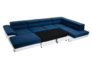 Oertel 4-sits Bäddsoffa Vänster - Grå/Vit - Möbler - Soffa - Skinnsoffa