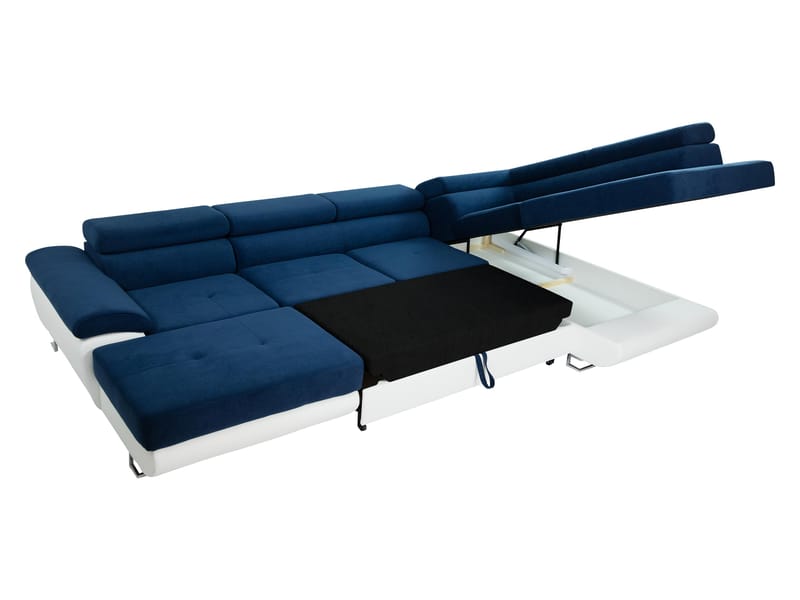 Oertel 4-sits Bäddsoffa Vänster - Grå/Vit - Möbler - Soffa - Skinnsoffa
