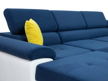 Oertel 4-sits Bäddsoffa Vänster - Grå/Vit - Möbler - Soffa - Skinnsoffa