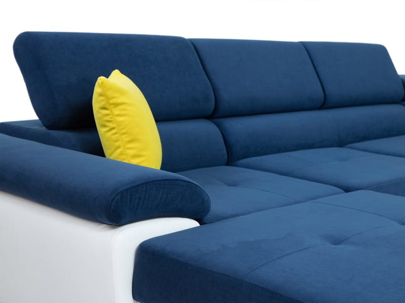 Oertel 4-sits Bäddsoffa Vänster - Grå/Vit - Möbler - Soffa - Skinnsoffa