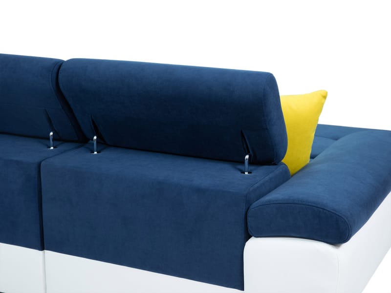 Oertel 4-sits Bäddsoffa Vänster - Grå/Vit - Möbler - Soffa - Skinnsoffa