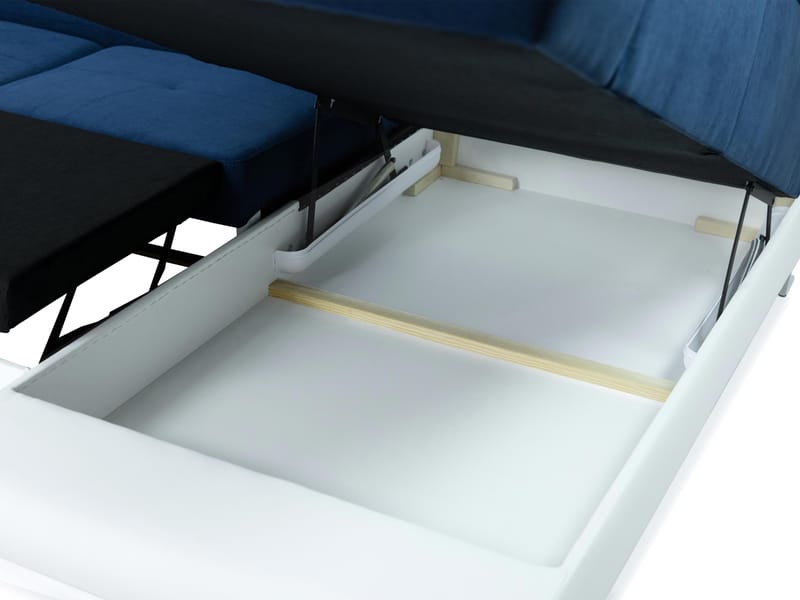 Oertel 4-sits Bäddsoffa Vänster - Grå/Vit - Möbler - Soffa - Skinnsoffa