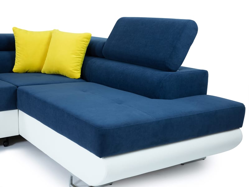 Oertel 4-sits Bäddsoffa Vänster - Grå/Vit - Möbler - Soffa - Skinnsoffa