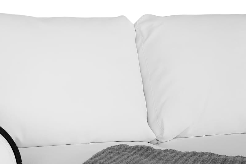 Porto 5-sits Högervänd U-formad Large Soffa med Divan och Schäslong i Konstläder - Vit - Möbler - Soffa - Skinnsoffa