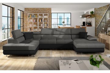 Reginia 8-sits Bäddsoffa - Grå/Svart - Möbler - Soffa - Bäddsoffa - Bäddsoffa divan