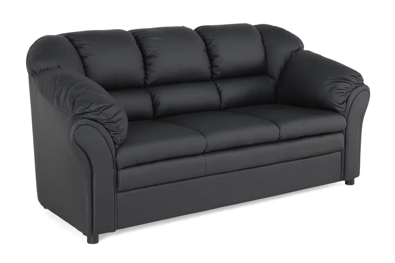 Salvador 3-sits Soffa Konstläder - Svart/Konstläder - Möbler - Soffa - Skinnsoffa