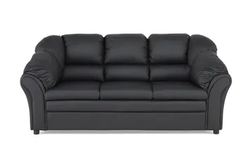 Salvador 3-sits Soffa Konstläder - Svart/Konstläder - Möbler - Soffa - Skinnsoffa
