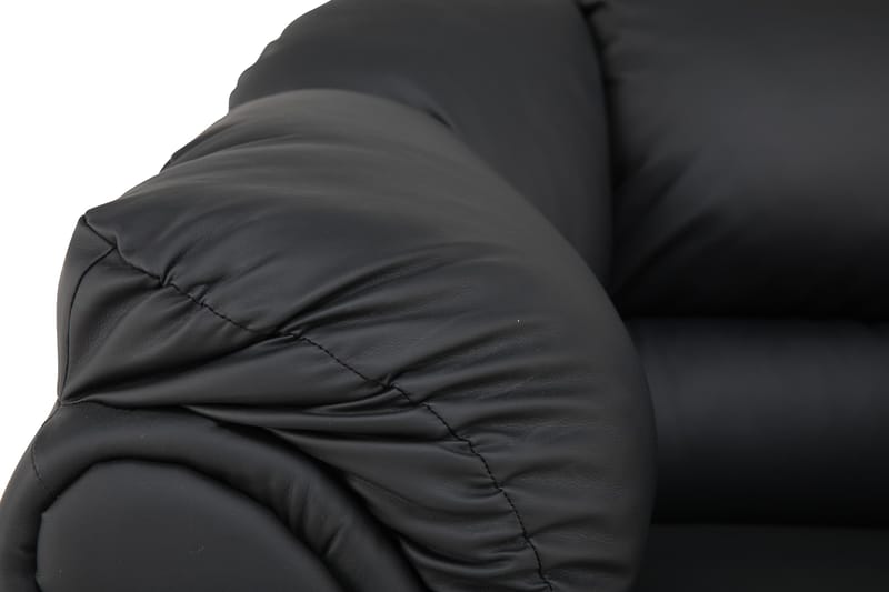 Salvador Stor Hörnsoffa Höger L formad - Svart / Konstläder - Möbler - Soffa - Skinnsoffa