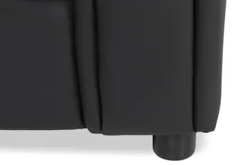 Salvador Stor Hörnsoffa Höger L formad - Svart / Konstläder - Möbler - Soffa - Skinnsoffa