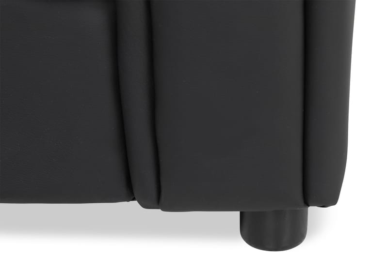 Salvador Stor Hörnsoffa Höger L formad - Svart / Konstläder - Möbler - Soffa - Skinnsoffa