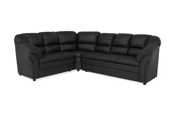Salvador Stor Hörnsoffa Höger L formad - Svart / Konstläder - Möbler - Soffa - Skinnsoffa