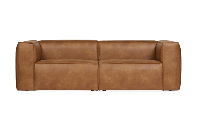 Soffa Cheshunt 3,5-sits - Cognac - 3 sits soffa - Skinnsoffa