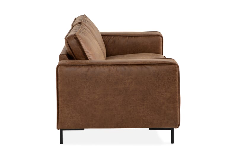Soffa Minou 2,5-sits Bonded Leather - Brun - Möbler - Soffa - Skinnsoffa