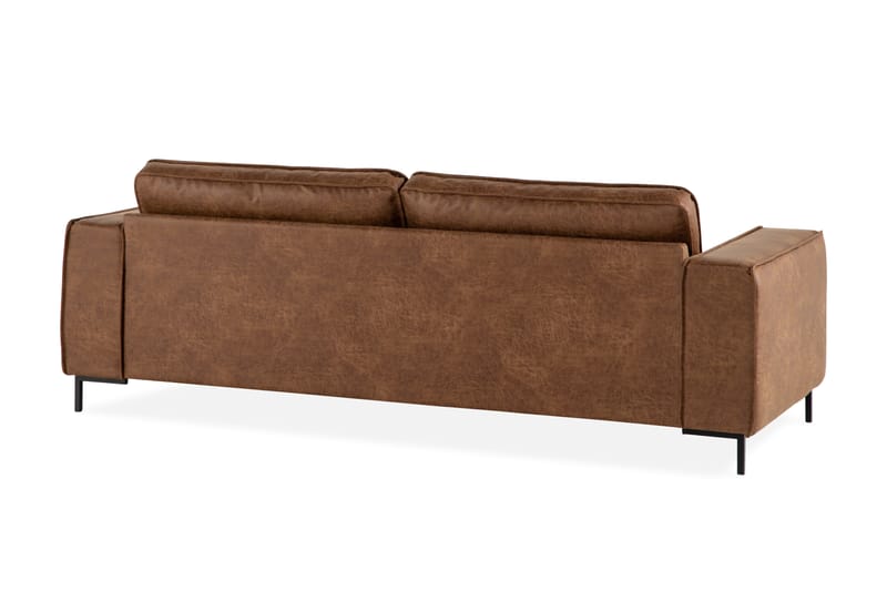 Soffa Minou 2,5-sits Bonded Leather - Brun - Möbler - Soffa - Skinnsoffa