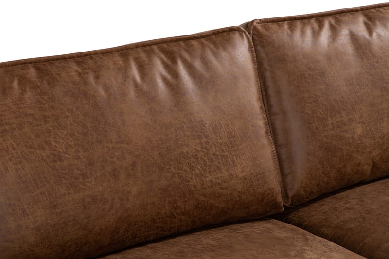 Soffa Minou 2,5-sits Bonded Leather - Brun - Skinnsoffa - 2 sits soffa