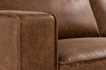 Soffa Minou 2,5-sits Bonded Leather - Brun - Möbler - Soffa - Skinnsoffa