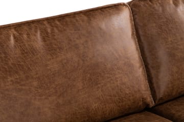 Soffa Minou 2,5-sits med Schäslong Höger Bonded Leather - Brun - Möbler - Soffa - Skinnsoffa