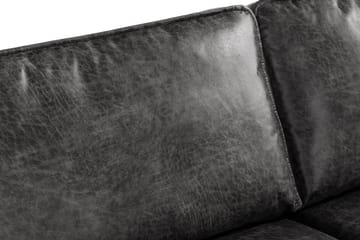 Soffa Minou 2,5-sits med Schäslong Höger Bonded Leather - Mörkgrå - Möbler - Soffa - Skinnsoffa