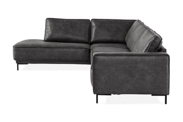 Soffa Minou 2,5-sits med Schäslong Vänster Bonded Leather - Mörkgrå - Möbler - Soffa - Skinnsoffa