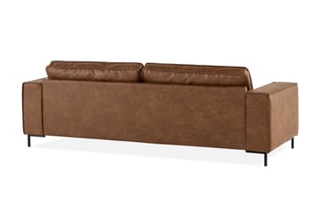 Soffa Minou 3-sits Bonded Leather - Brun - Möbler - Soffa - Skinnsoffa