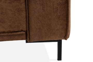 Soffa Minou 3-sits Bonded Leather - Brun - Möbler - Soffa - Skinnsoffa