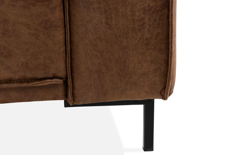 Soffa Minou 3-sits Bonded Leather - Brun - Möbler - Soffa - Skinnsoffa