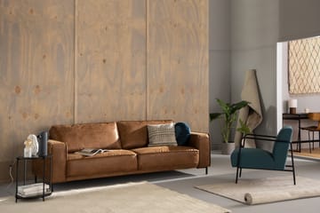 Soffa Minou 3-sits Bonded Leather - Brun - Möbler - Soffa - Skinnsoffa