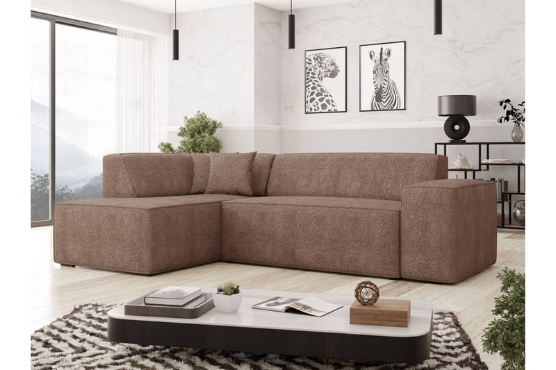 Slucajno Soffa m. Schäslong 4-sits - Brun - Möbler - Soffa - Divansoffa & schäslongsoffa - 4 sits soffa med divan