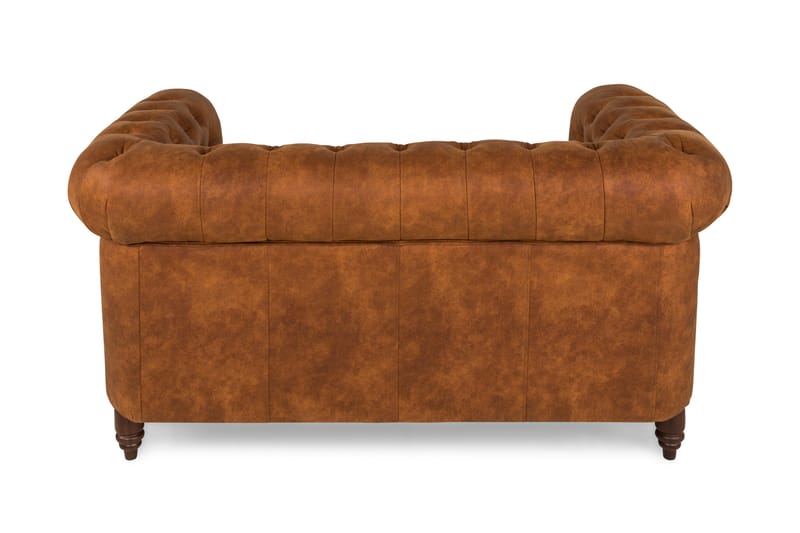 Soffa Chester Deluxe 2-sits - Cognac - Skinnsoffa - Chesterfield soffa - 2 sits soffa - Howardsoffa