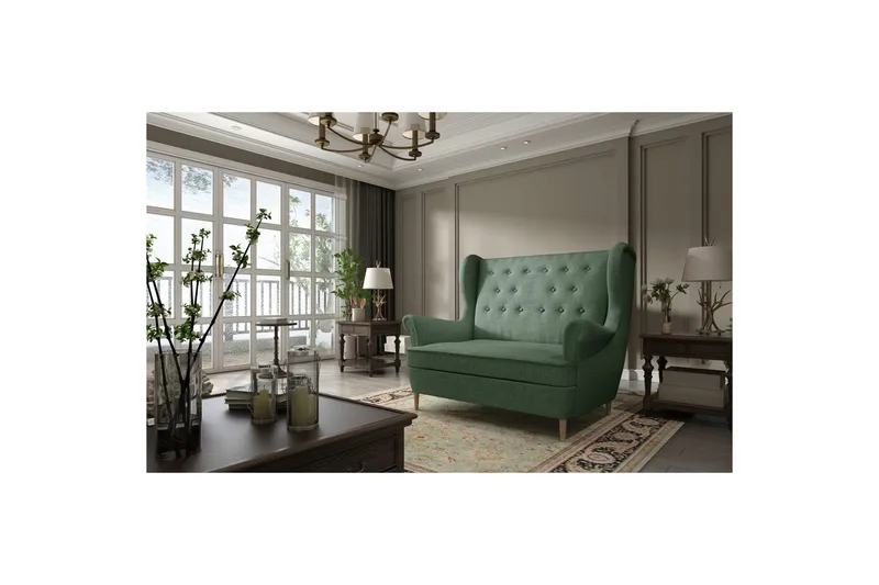 Soffa Eltap Aros 150x103x90 cm, Solid 39, Grön