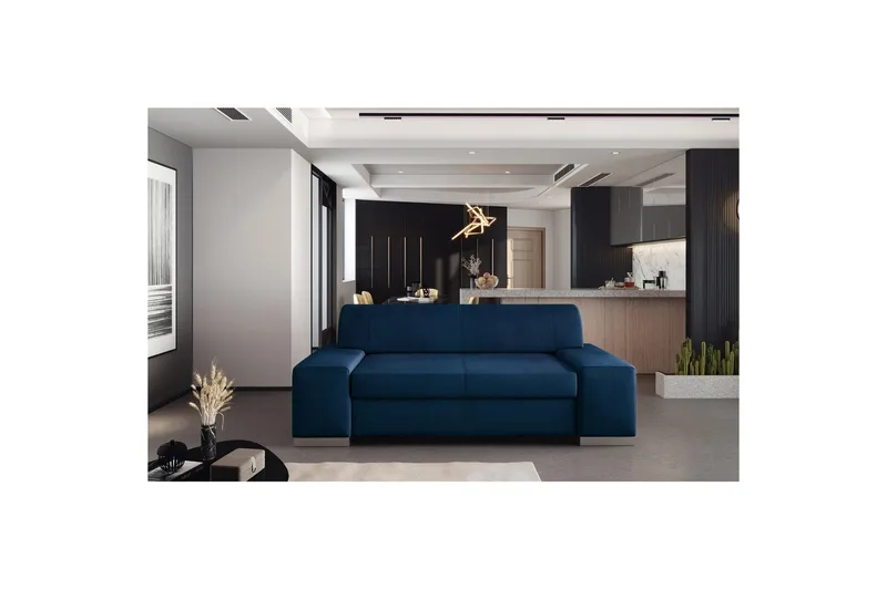 Soffa Eltap Porto - Monolith 77, Blå, 2190x62x73 cm - Möbler - Soffa - Bäddsoffa - 2 sits bäddsoffa