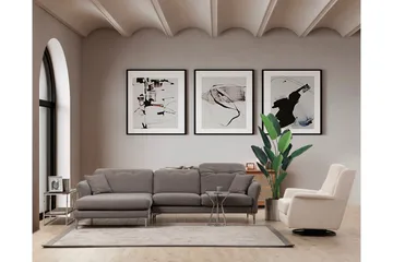 Chandara Soffa m. Divan 5-sits - Grå - Möbler - Soffa - Divansoffa & schäslongsoffa