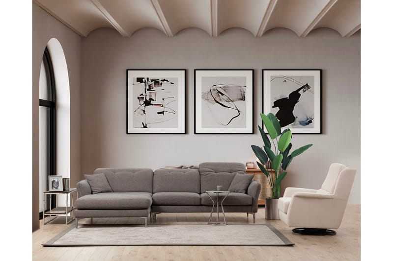 Chandara Soffa m. Divan 5-sits - Grå - Möbler - Soffa - Divansoffa & schäslongsoffa