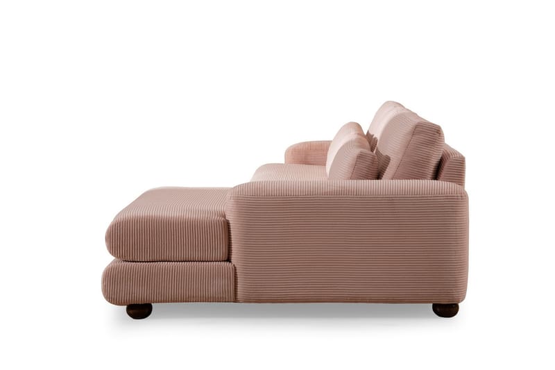 Soffa m. Divan Maddington 3-sits - Rosa - 3 sits soffa med divan - Divansoffa & schäslongsoffa